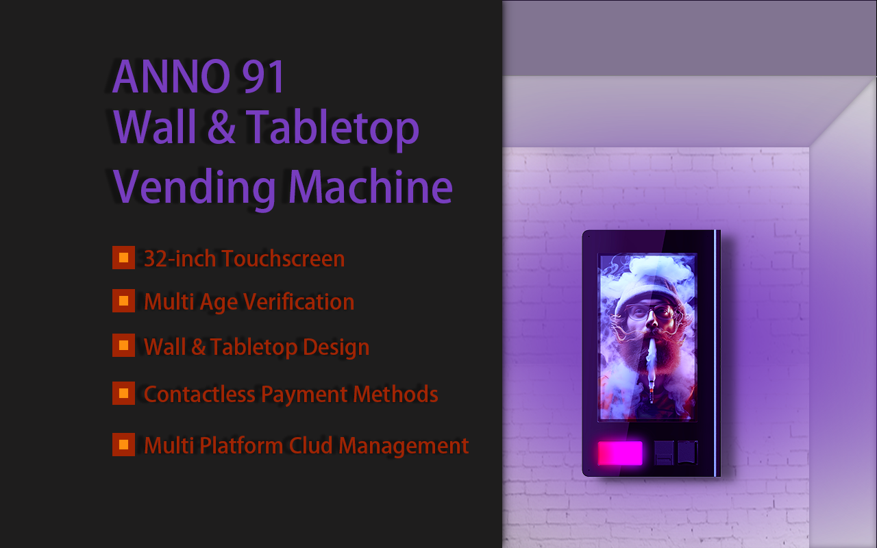 Wall & Tabletop Age Verification Vending Machine - ANNO 91 - Main