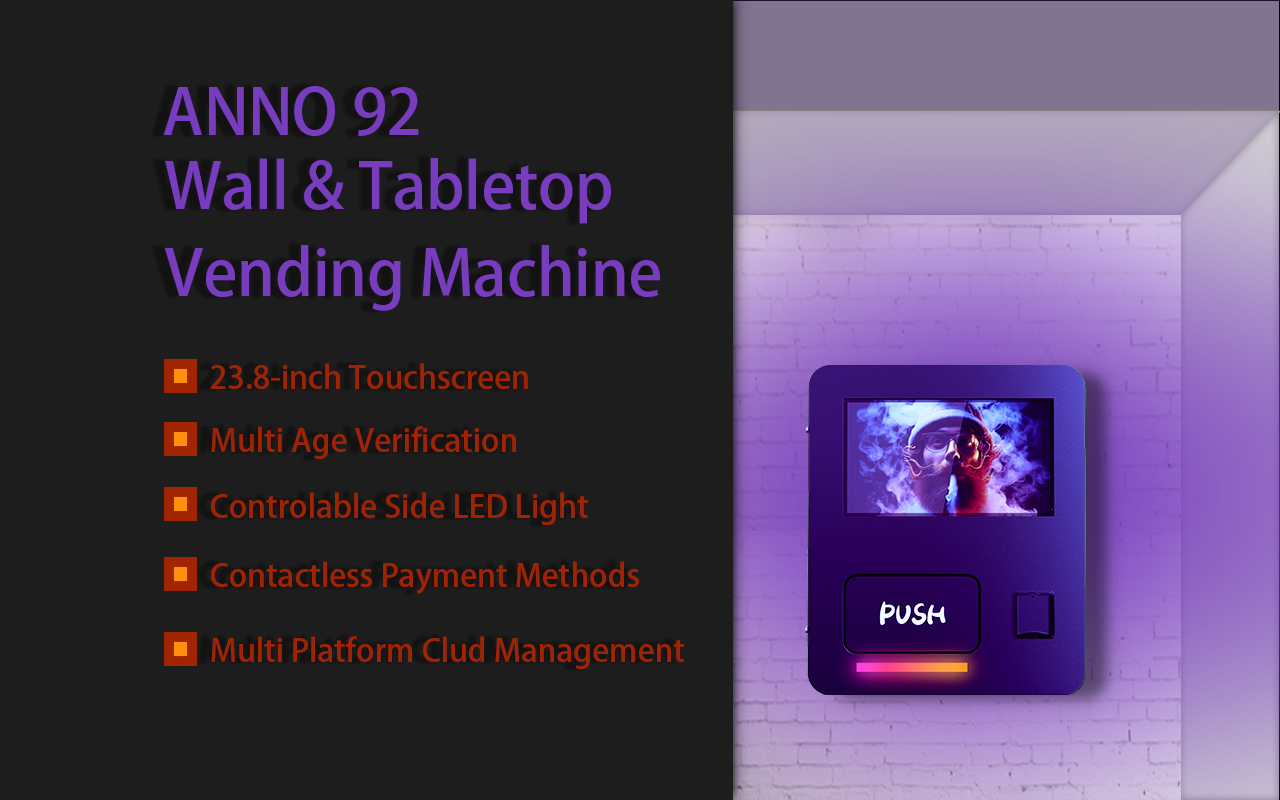 Tabletop Side LED Age Verification Vending Machine - ANNO 92 Plus - Main